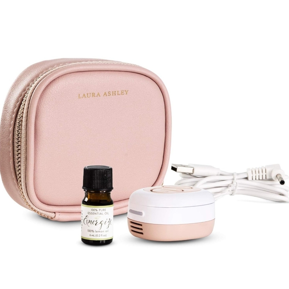 Laura Ashley Pink Essential Oil Diffuser Set
